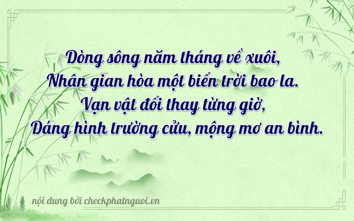 Bài thơ ý nghĩa cho <b>biển số 76D1-28038</b> tại website checkphatnguoi.vn