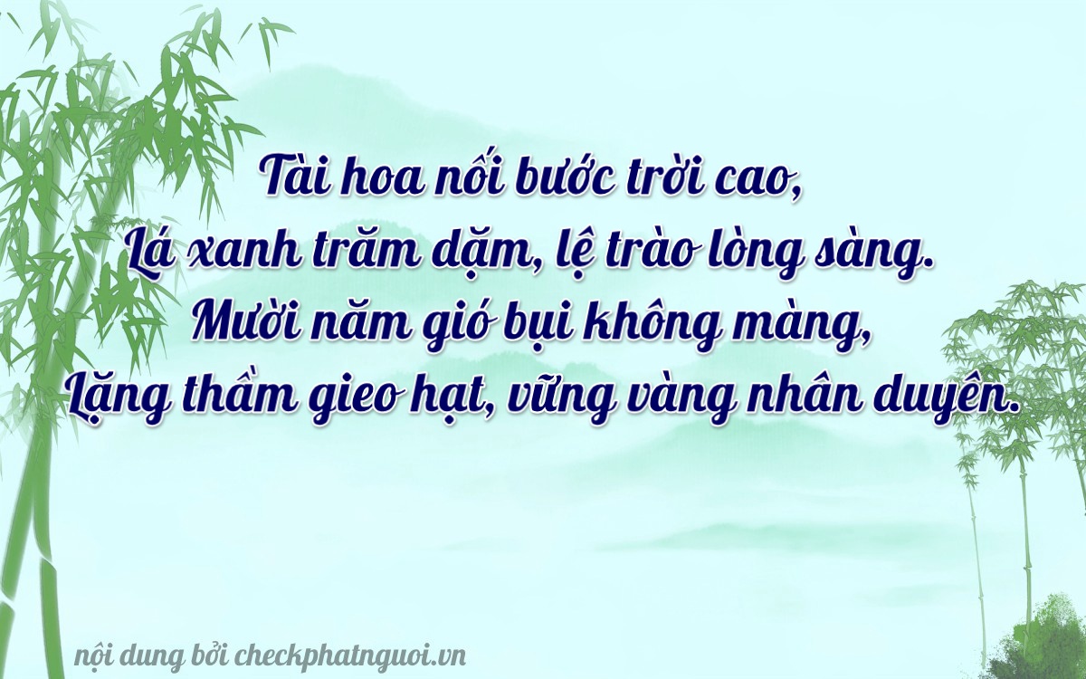 Bài thơ ý nghĩa cho <b>biển số 76D1-34315</b> tại website checkphatnguoi.vn