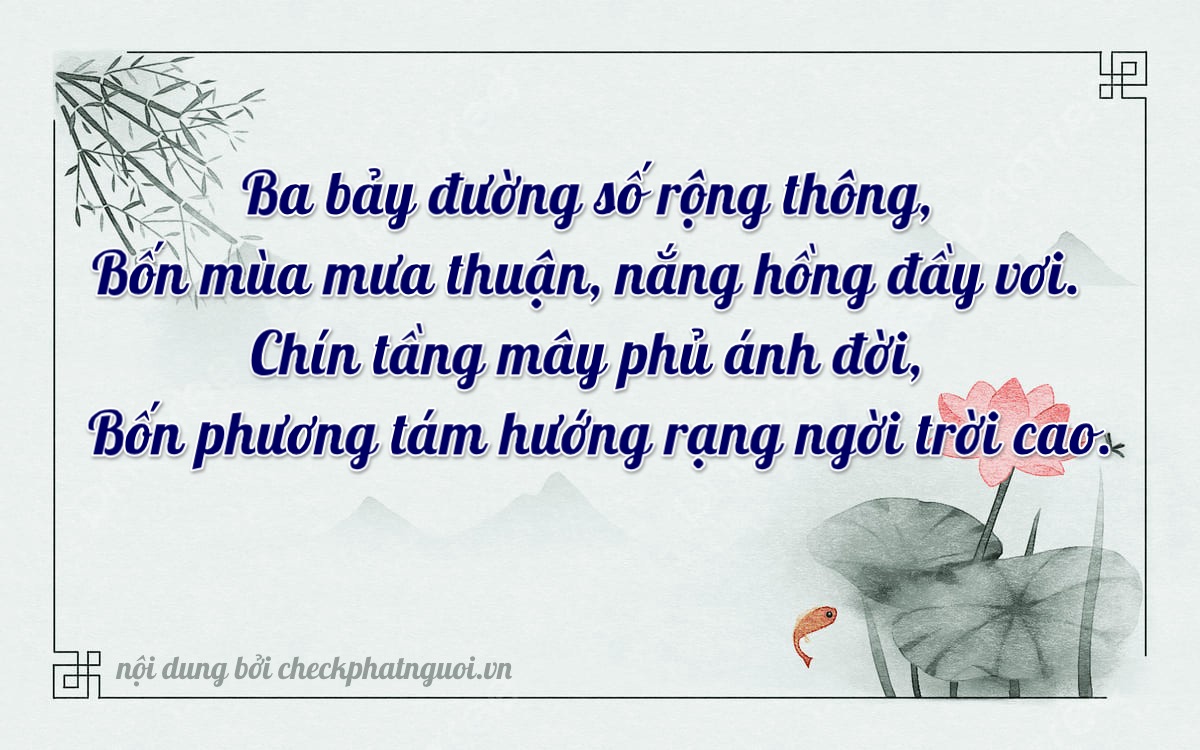 Bài thơ ý nghĩa cho <b>biển số 76D1-37494</b> tại website checkphatnguoi.vn