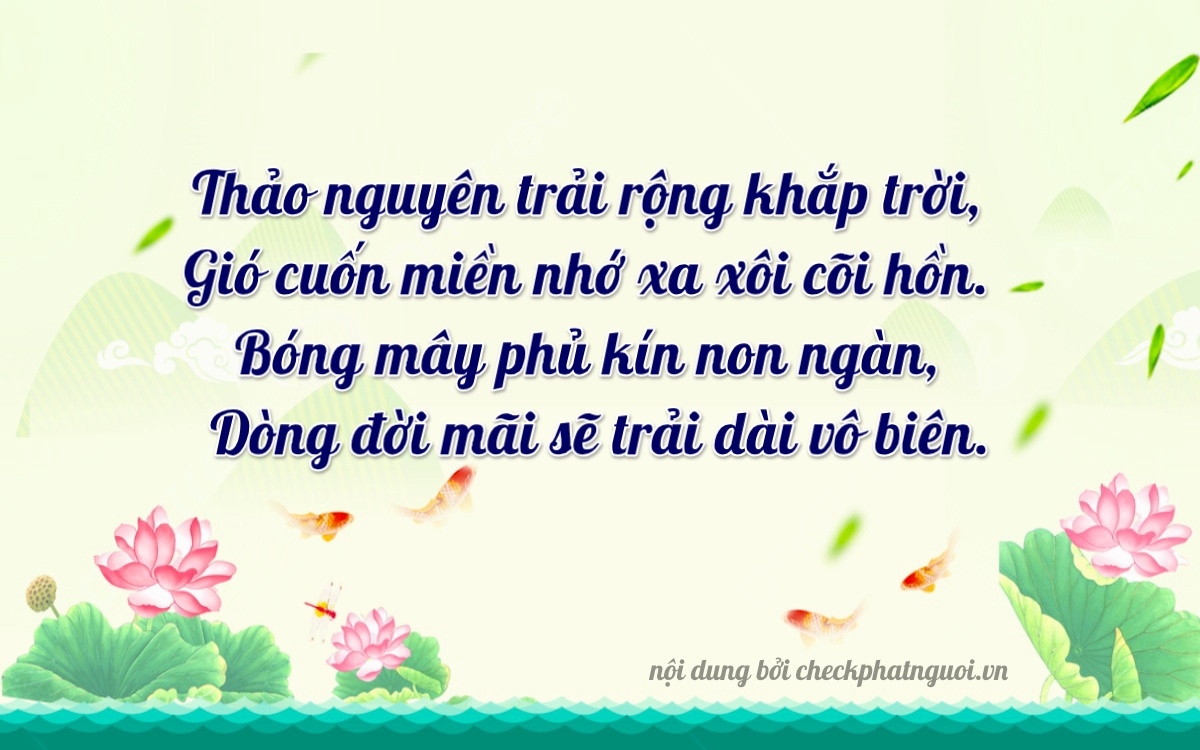 Bài thơ ý nghĩa cho <b>biển số 76D1-40415</b> tại website checkphatnguoi.vn