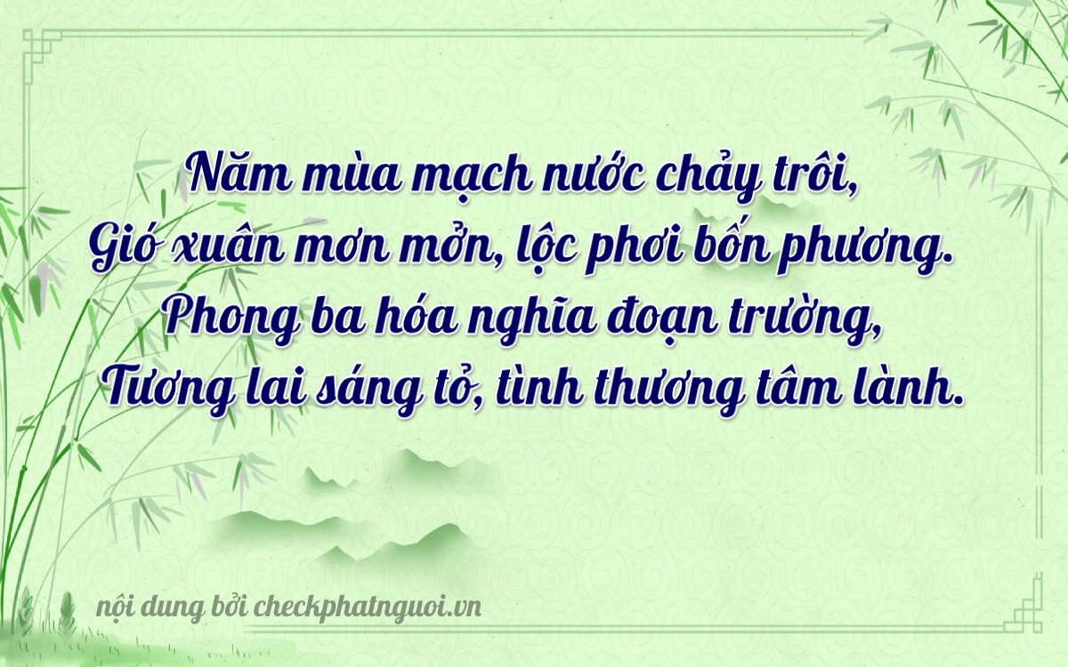 Bài thơ ý nghĩa cho <b>biển số 76D1-51843</b> tại website checkphatnguoi.vn