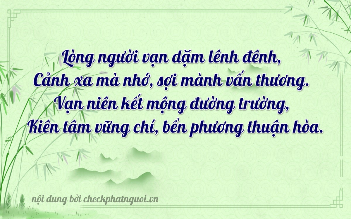Bài thơ ý nghĩa cho <b>biển số 76D1-56710</b> tại website checkphatnguoi.vn