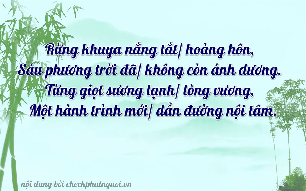 Bài thơ ý nghĩa cho <b>biển số 76D1-56771</b> tại website checkphatnguoi.vn