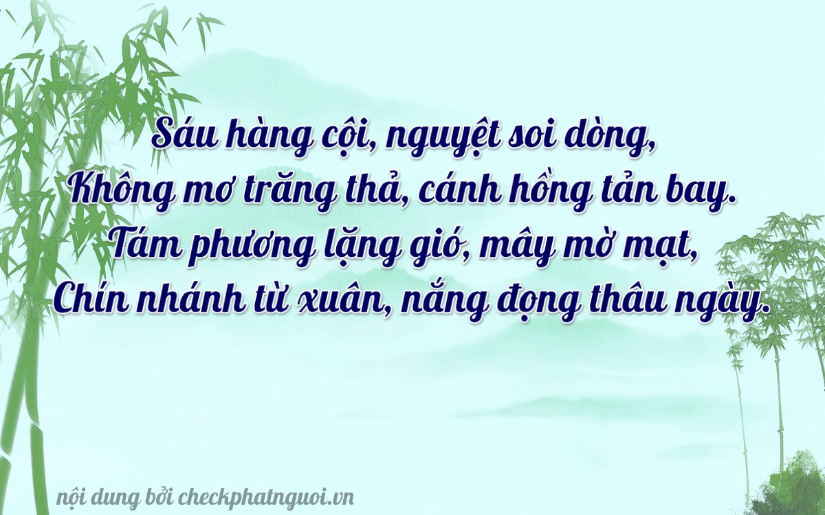 Bài thơ ý nghĩa cho <b>biển số 76D1-60895</b> tại website checkphatnguoi.vn