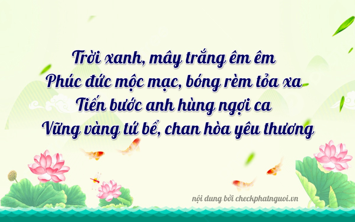 Bài thơ ý nghĩa cho <b>biển số 76E1-00853</b> tại website checkphatnguoi.vn
