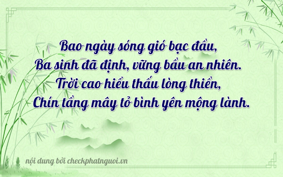 Bài thơ ý nghĩa cho <b>biển số 76E1-03597</b> tại website checkphatnguoi.vn