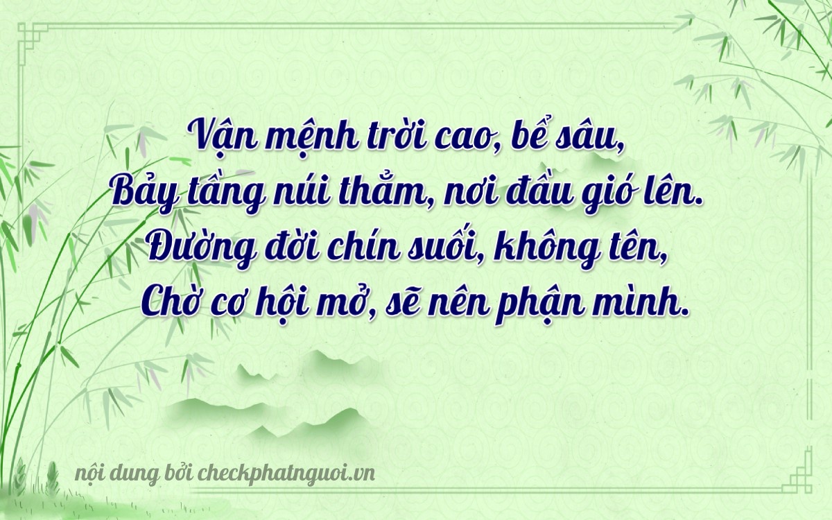 Bài thơ ý nghĩa cho <b>biển số 76E1-09796</b> tại website checkphatnguoi.vn