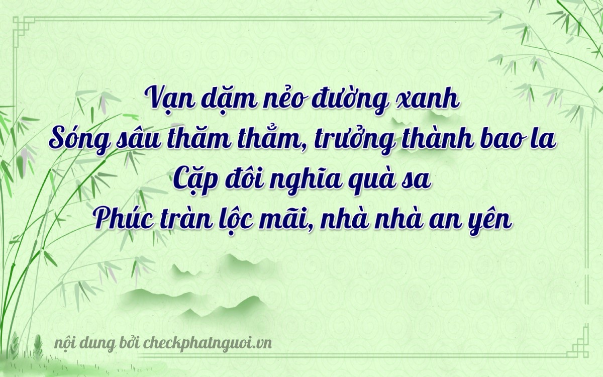 Bài thơ ý nghĩa cho <b>biển số 76E1-23462</b> tại website checkphatnguoi.vn