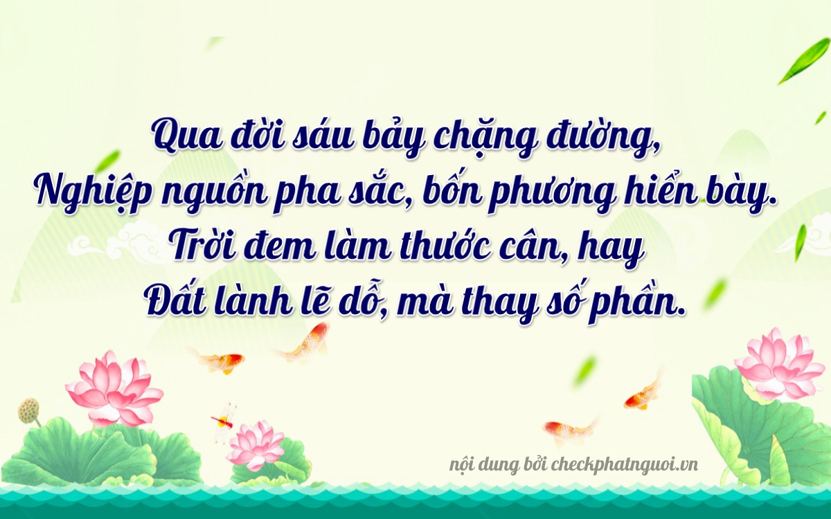 Bài thơ ý nghĩa cho <b>biển số 76E1-60267</b> tại website checkphatnguoi.vn