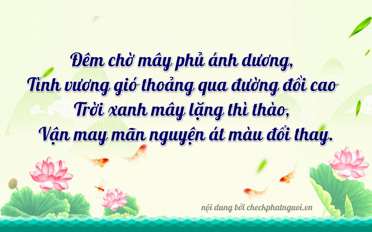 Bài thơ ý nghĩa cho <b>biển số 76F1-08426</b> tại website checkphatnguoi.vn