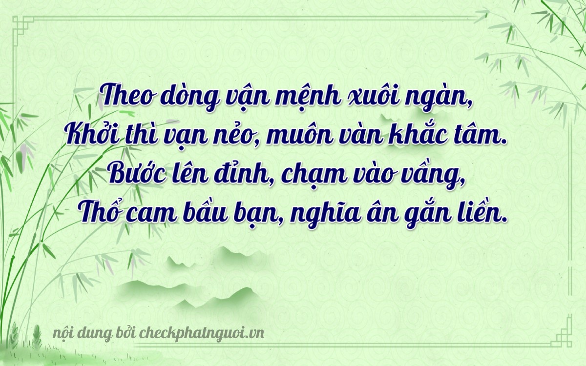Bài thơ ý nghĩa cho <b>biển số 76F1-09971</b> tại website checkphatnguoi.vn