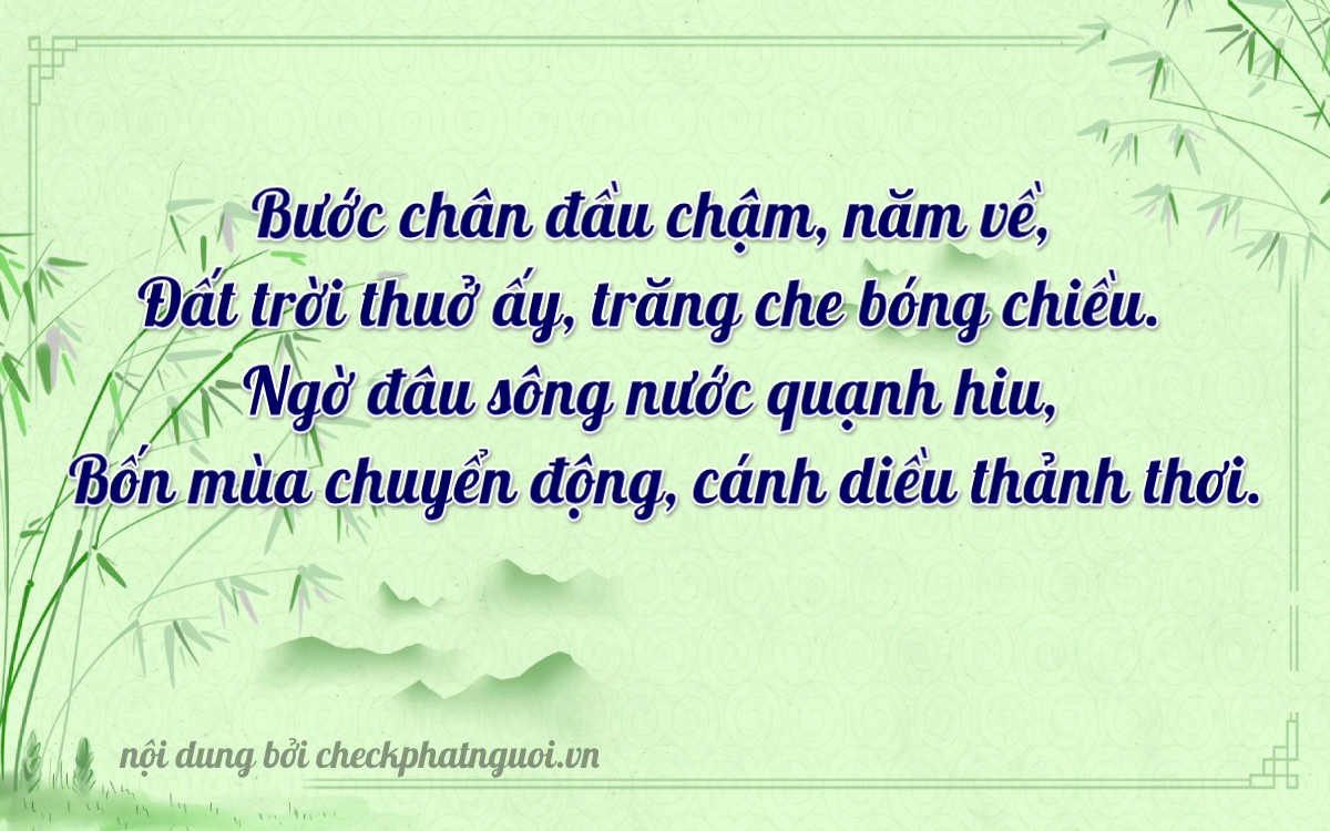 Bài thơ ý nghĩa cho <b>biển số 76F-20647</b> tại website checkphatnguoi.vn