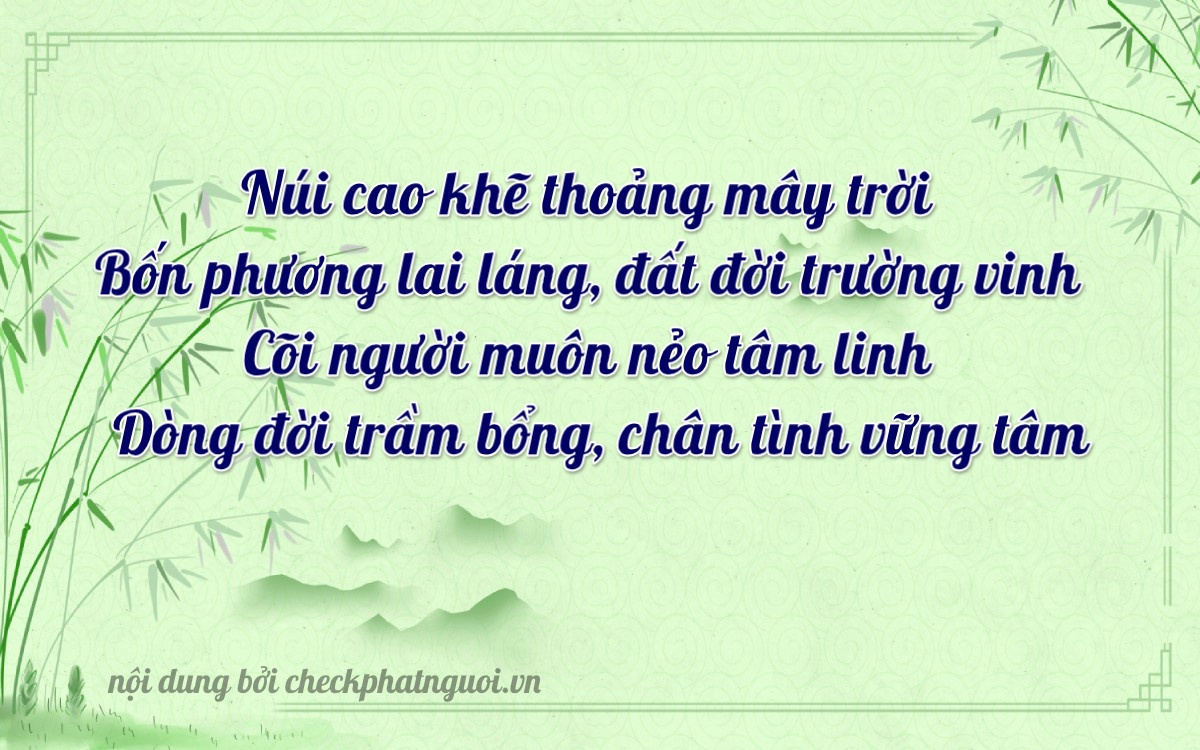 Bài thơ ý nghĩa cho <b>biển số 76F-4871</b> tại website checkphatnguoi.vn