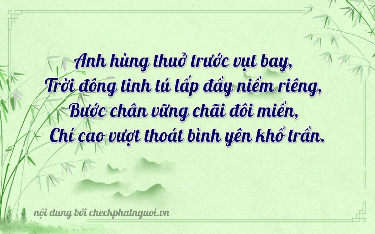 Bài thơ ý nghĩa cho <b>biển số 76G-00151</b> tại website checkphatnguoi.vn