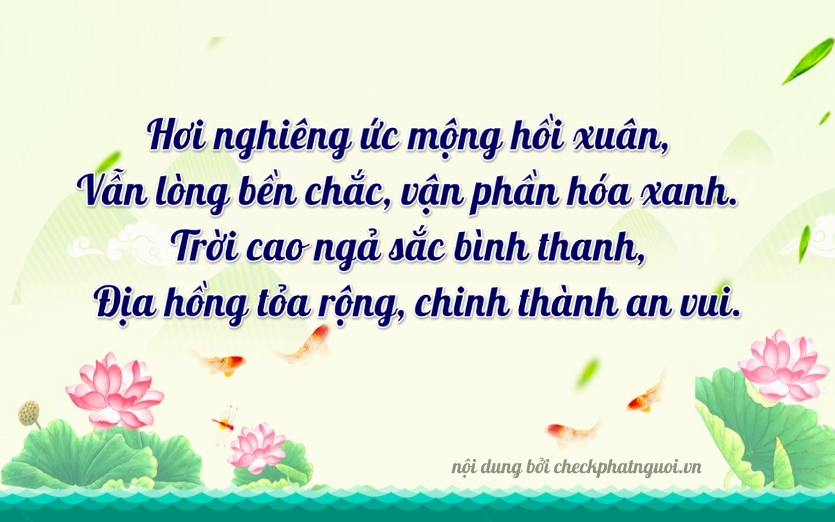 Bài thơ ý nghĩa cho <b>biển số 76G-00476</b> tại website checkphatnguoi.vn