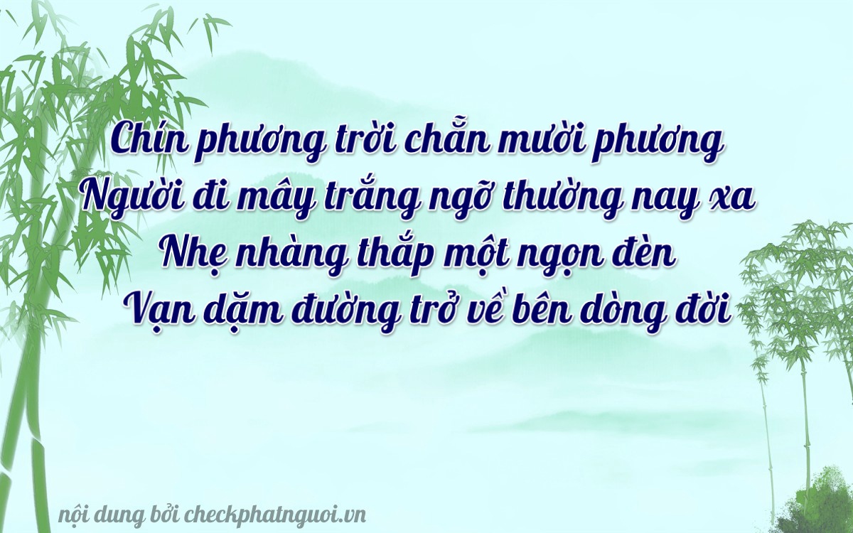 Bài thơ ý nghĩa cho <b>biển số 76G1-16019</b> tại website checkphatnguoi.vn