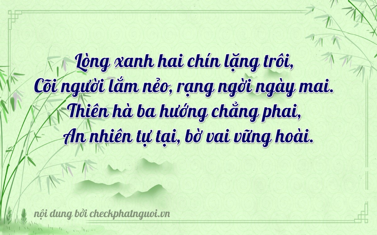 Bài thơ ý nghĩa cho <b>biển số 76G1-23221</b> tại website checkphatnguoi.vn