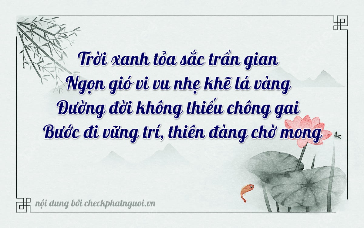 Bài thơ ý nghĩa cho <b>biển số 76G1-25434</b> tại website checkphatnguoi.vn