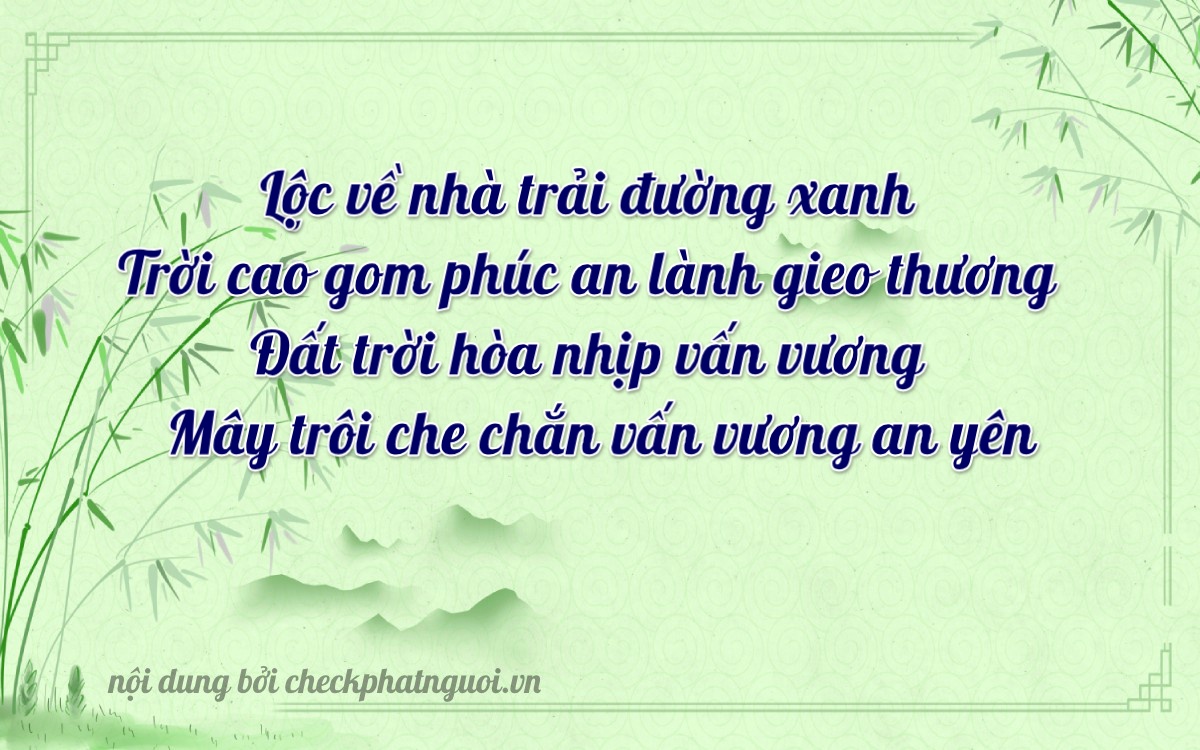 Bài thơ ý nghĩa cho <b>biển số 76G1-54710</b> tại website checkphatnguoi.vn