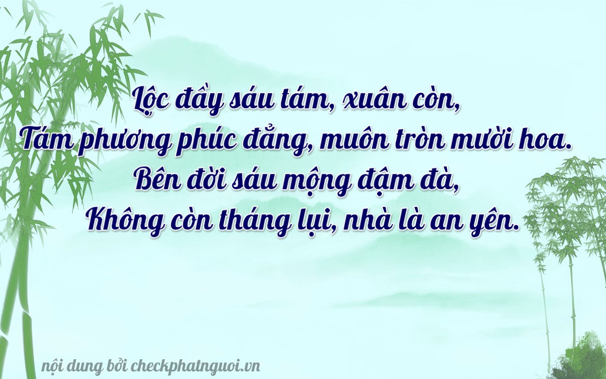 Bài thơ ý nghĩa cho <b>biển số 76H1-16860</b> tại website checkphatnguoi.vn