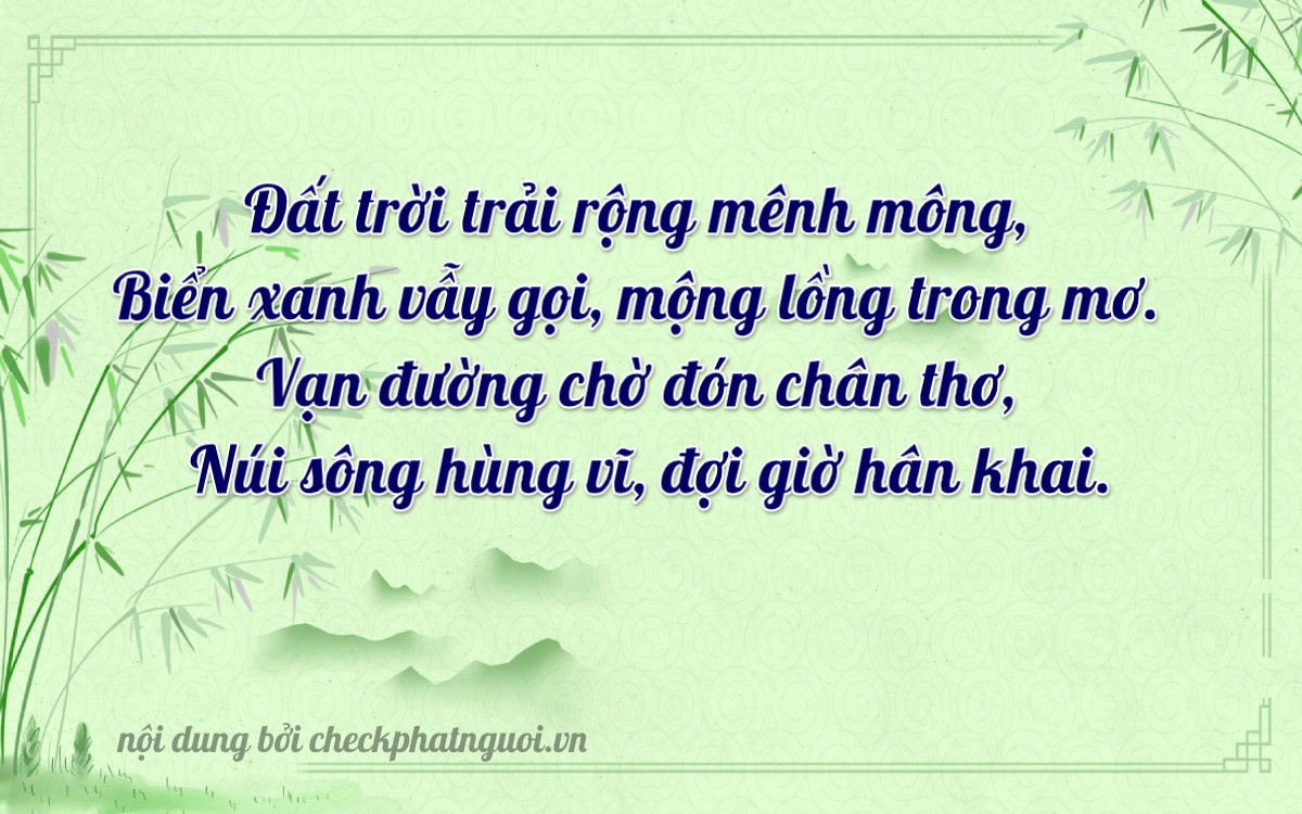 Bài thơ ý nghĩa cho <b>biển số 76H1-23837</b> tại website checkphatnguoi.vn