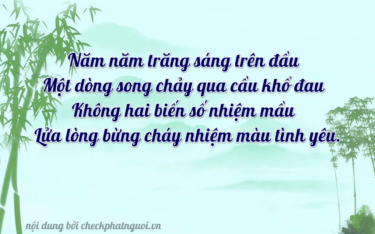 Bài thơ ý nghĩa cho <b>biển số 76H1-31005</b> tại website checkphatnguoi.vn
