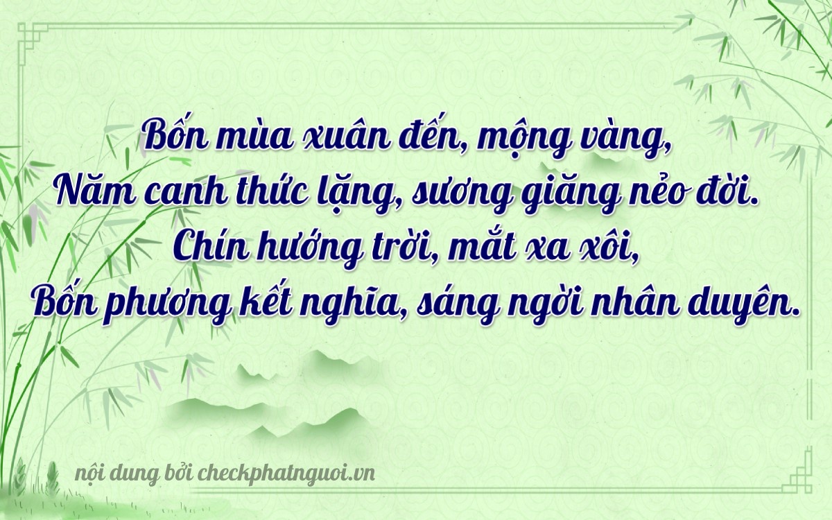Bài thơ ý nghĩa cho <b>biển số 76H1-45949</b> tại website checkphatnguoi.vn