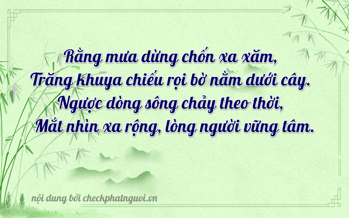 Bài thơ ý nghĩa cho <b>biển số 76H-6747</b> tại website checkphatnguoi.vn