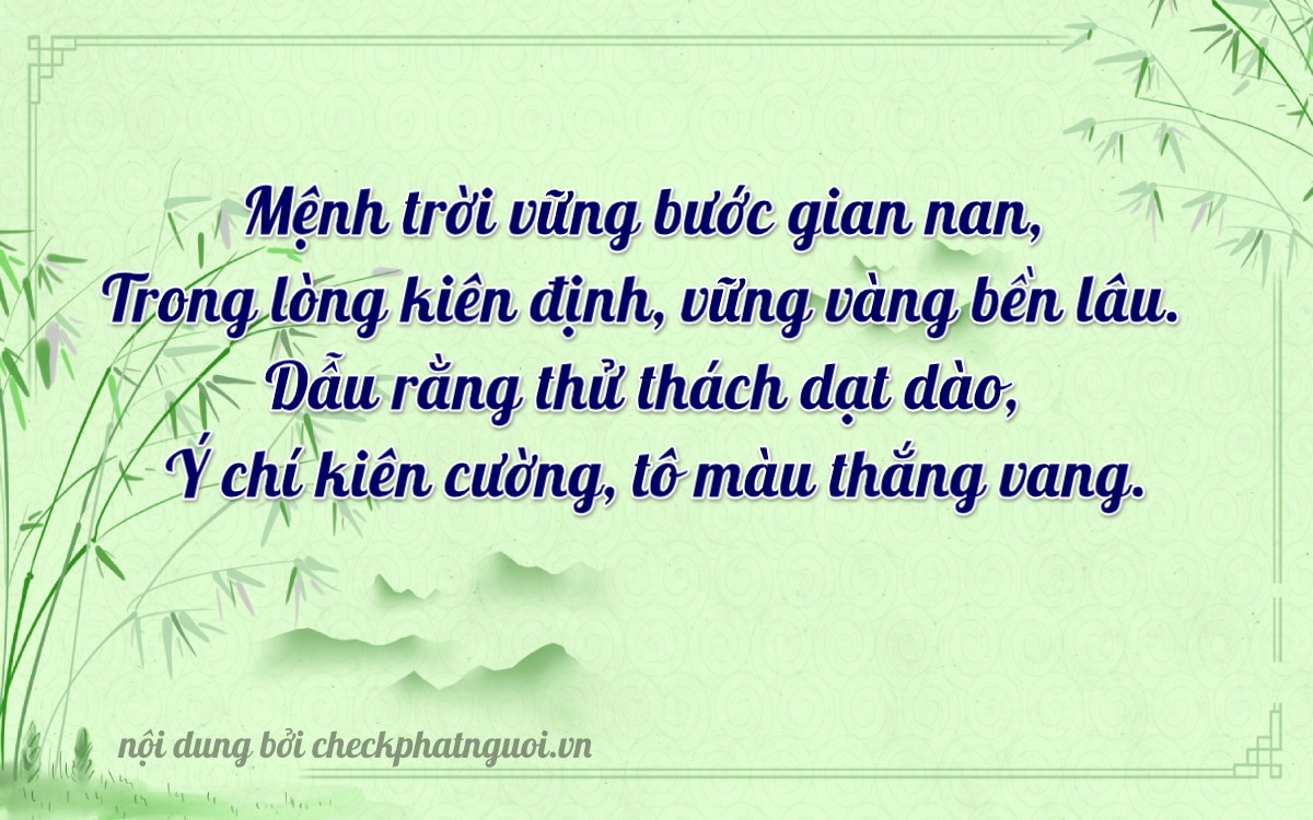 Bài thơ ý nghĩa cho <b>biển số 76K1-18241</b> tại website checkphatnguoi.vn