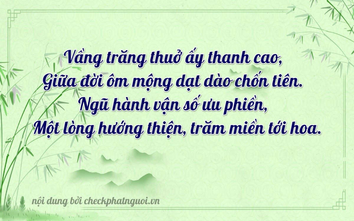 Bài thơ ý nghĩa cho <b>biển số 76K1-21730</b> tại website checkphatnguoi.vn