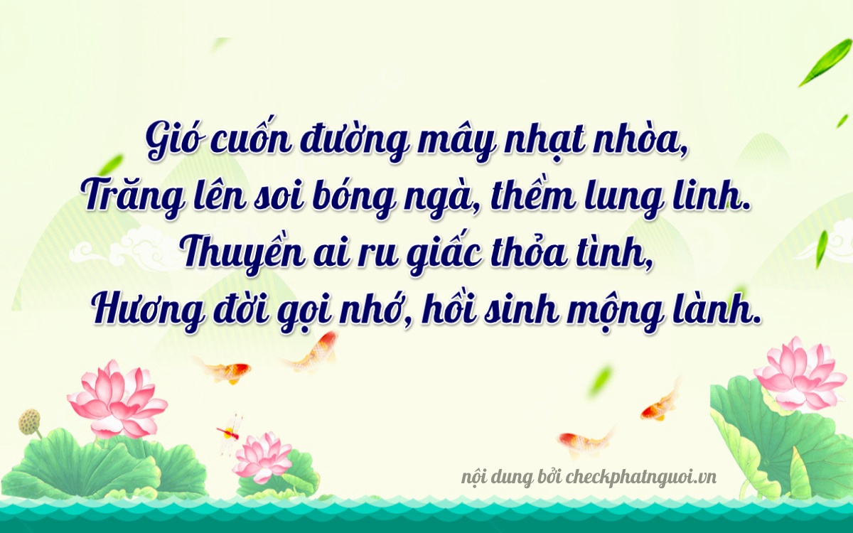 Bài thơ ý nghĩa cho <b>biển số 76K-29243</b> tại website checkphatnguoi.vn