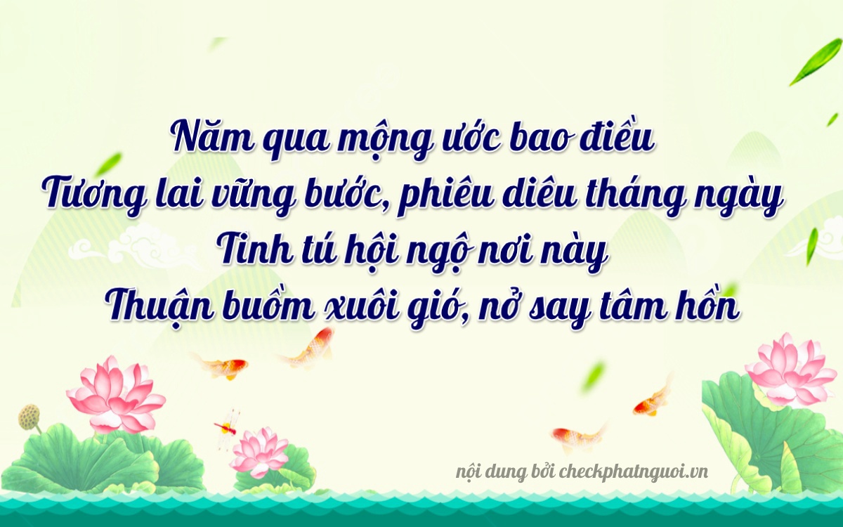 Bài thơ ý nghĩa cho <b>biển số 76L1-05516</b> tại website checkphatnguoi.vn