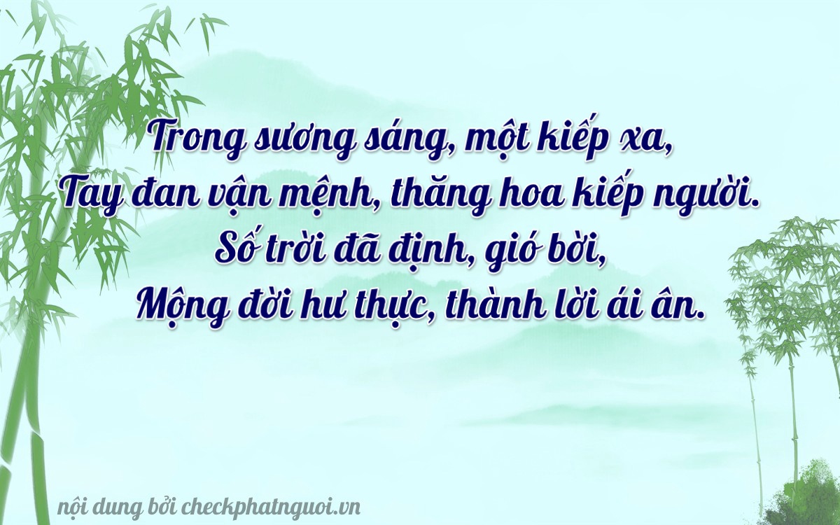 Bài thơ ý nghĩa cho <b>biển số 76N1-05299</b> tại website checkphatnguoi.vn