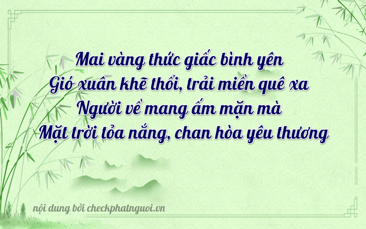 Bài thơ ý nghĩa cho <b>biển số 76U-01458</b> tại website checkphatnguoi.vn
