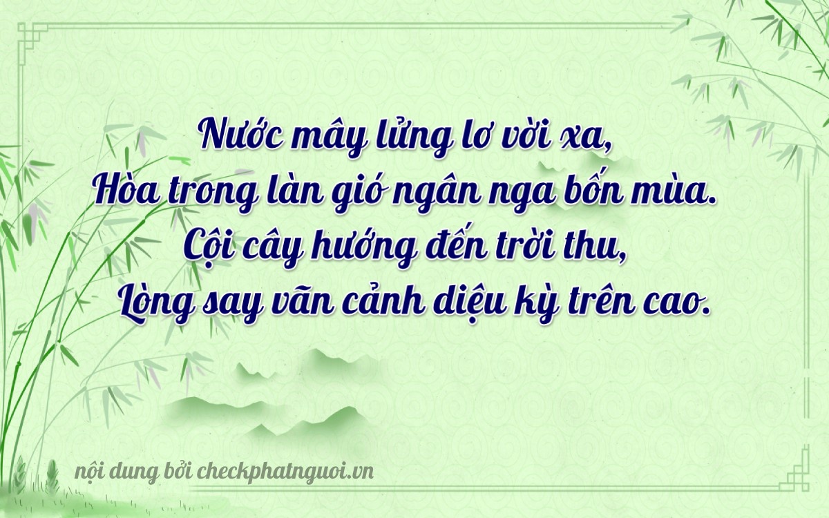 Bài thơ ý nghĩa cho <b>biển số 76U1-04528</b> tại website checkphatnguoi.vn