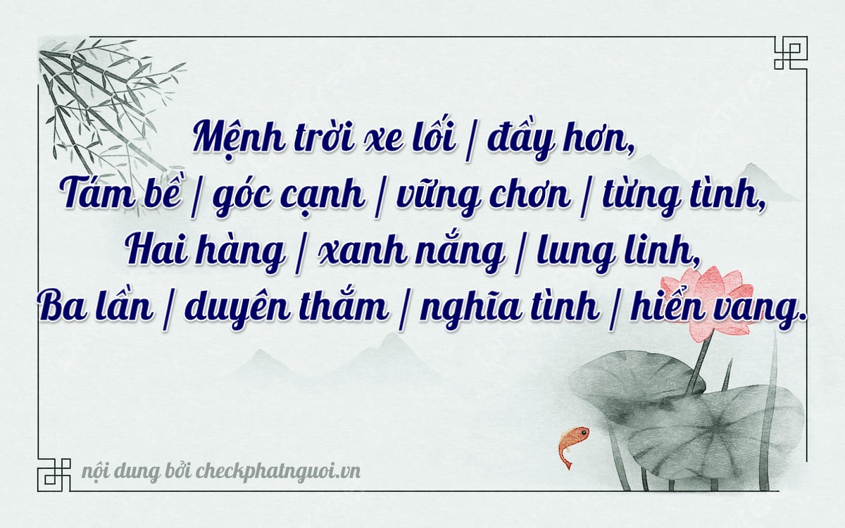 Bài thơ ý nghĩa cho <b>biển số 76U1-08283</b> tại website checkphatnguoi.vn