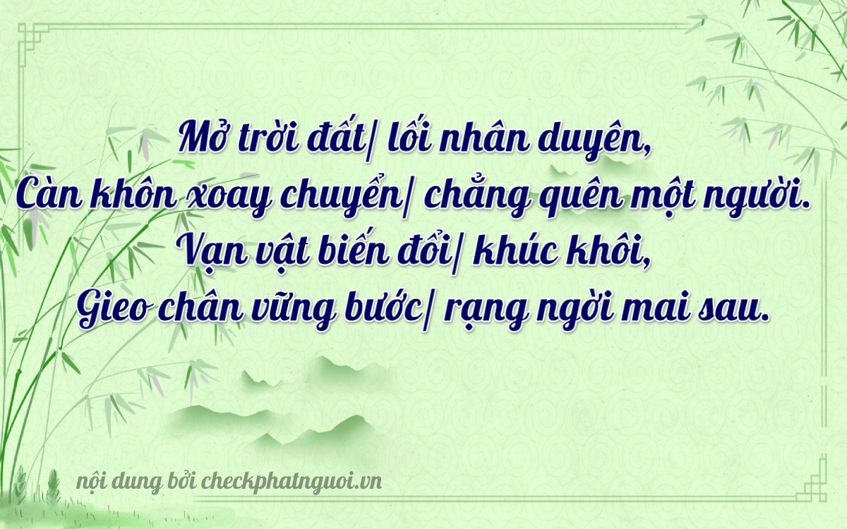 Bài thơ ý nghĩa cho <b>biển số 76U1-10107</b> tại website checkphatnguoi.vn