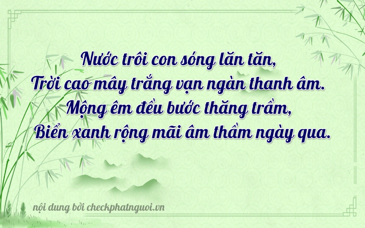 Bài thơ ý nghĩa cho <b>biển số 76U1-16732</b> tại website checkphatnguoi.vn