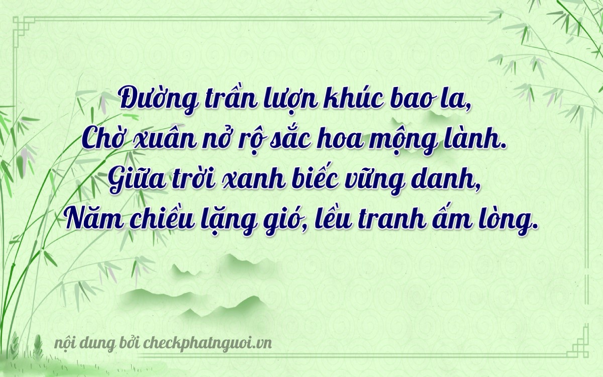 Bài thơ ý nghĩa cho <b>biển số 76U-12695</b> tại website checkphatnguoi.vn