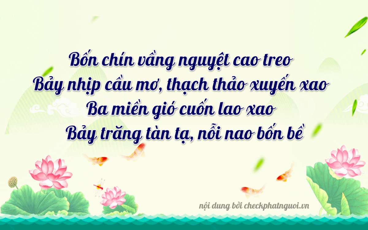 Bài thơ ý nghĩa cho <b>biển số 76X-49737</b> tại website checkphatnguoi.vn