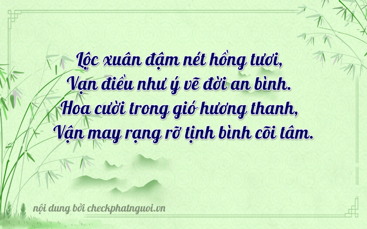 Bài thơ ý nghĩa cho <b>biển số 76X-88383</b> tại website checkphatnguoi.vn