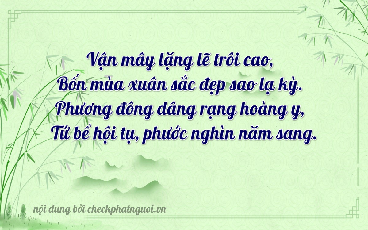 Bài thơ ý nghĩa cho <b>biển số 77004</b> tại website checkphatnguoi.vn