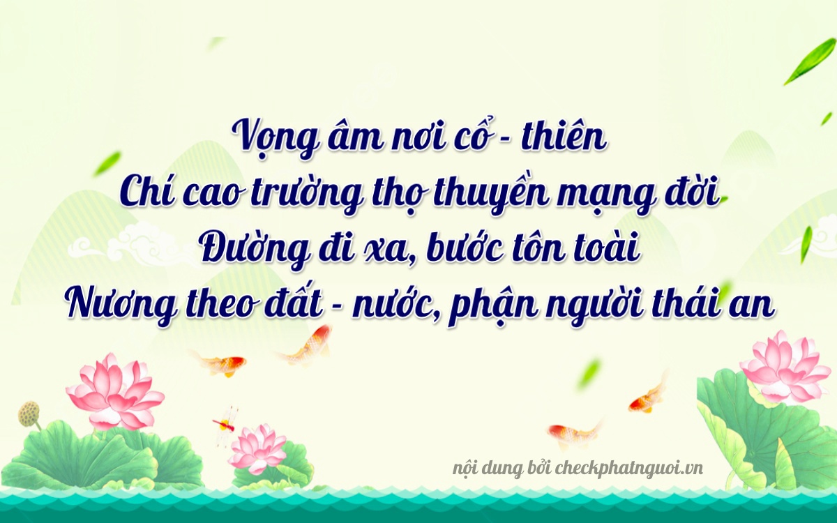 Bài thơ ý nghĩa cho <b>biển số 77335</b> tại website checkphatnguoi.vn