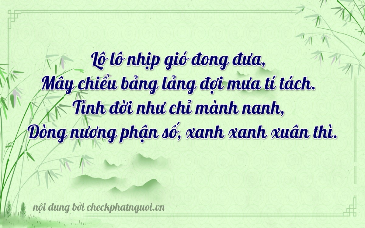 Bài thơ ý nghĩa cho <b>biển số 77A-03329</b> tại website checkphatnguoi.vn