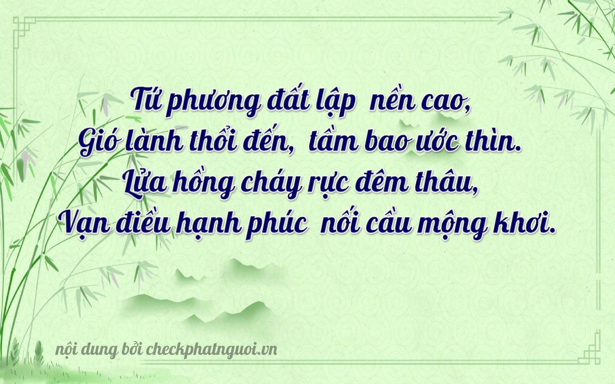 Bài thơ ý nghĩa cho <b>biển số 77A-04689</b> tại website checkphatnguoi.vn