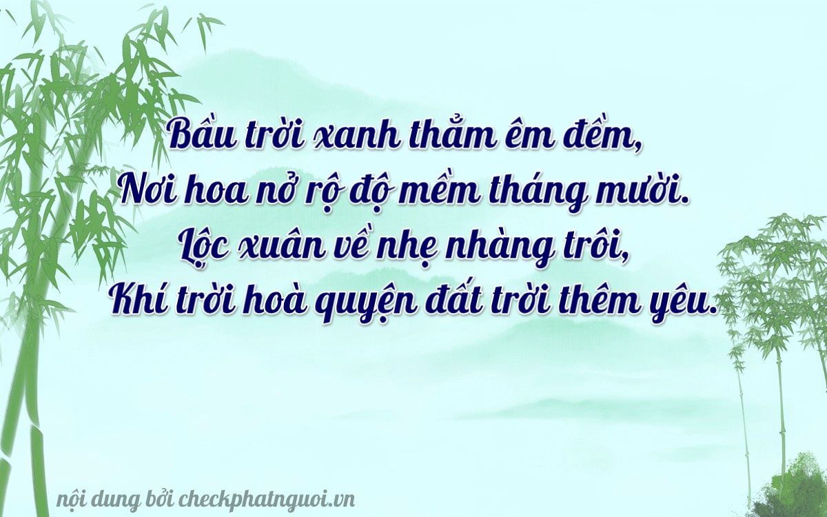 Bài thơ ý nghĩa cho <b>biển số 77A-06804</b> tại website checkphatnguoi.vn