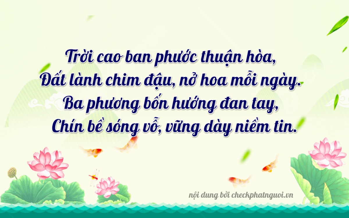 Bài thơ ý nghĩa cho <b>biển số 77A-07399</b> tại website checkphatnguoi.vn