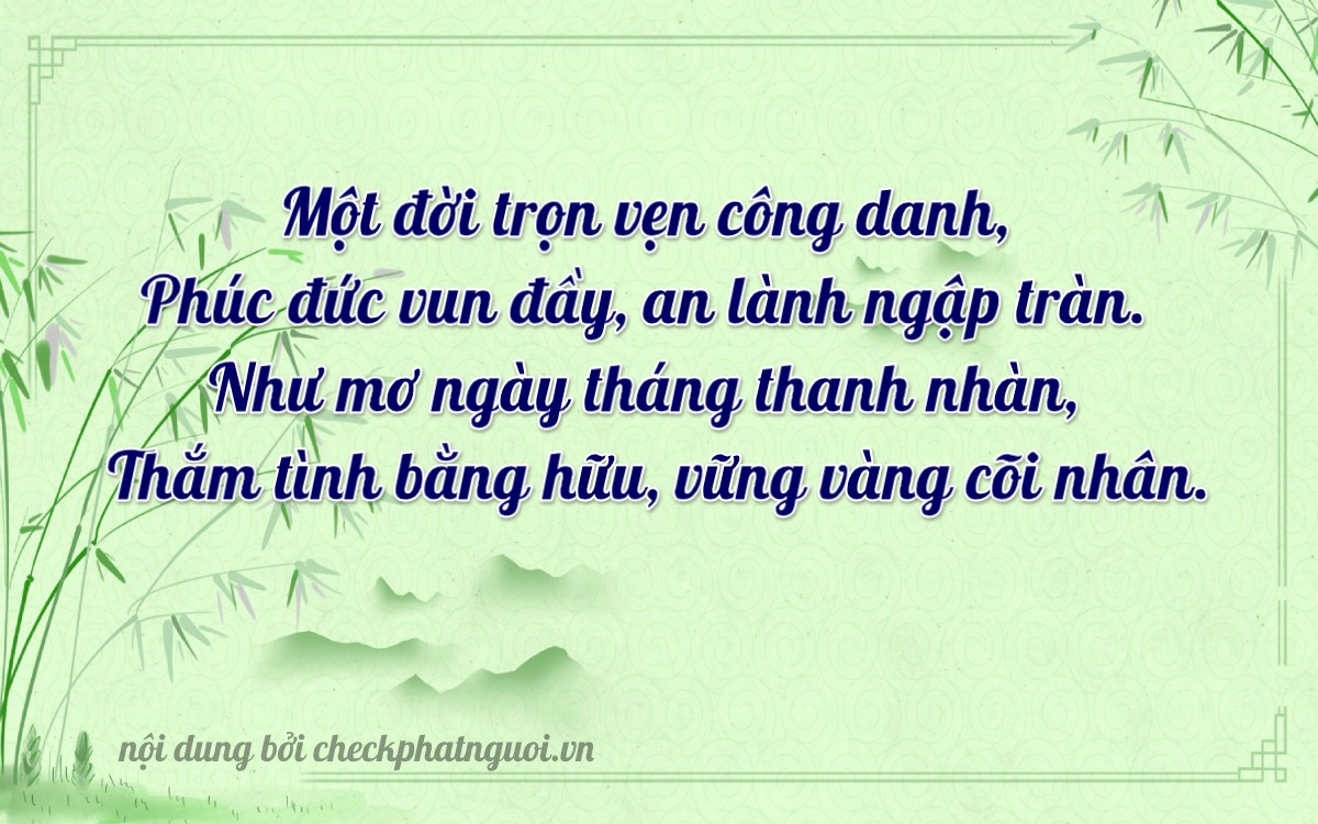 Bài thơ ý nghĩa cho <b>biển số 77A-11198</b> tại website checkphatnguoi.vn