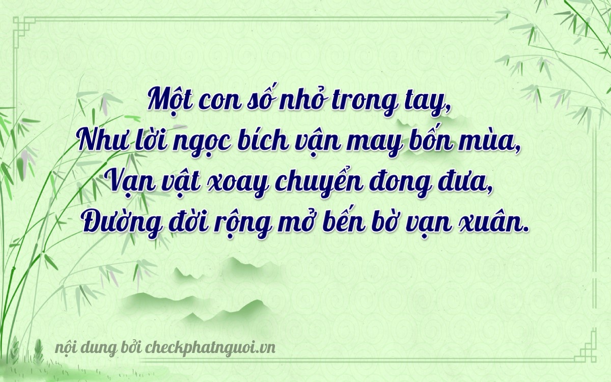 Bài thơ ý nghĩa cho <b>biển số 77A-14645</b> tại website checkphatnguoi.vn