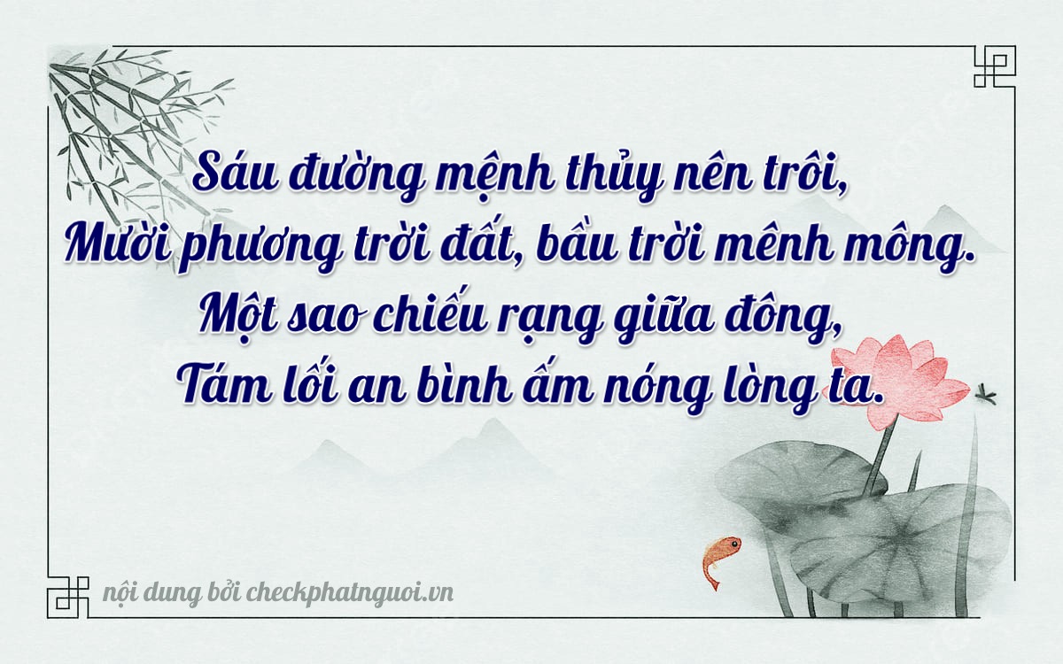 Bài thơ ý nghĩa cho <b>biển số 77A-16138</b> tại website checkphatnguoi.vn